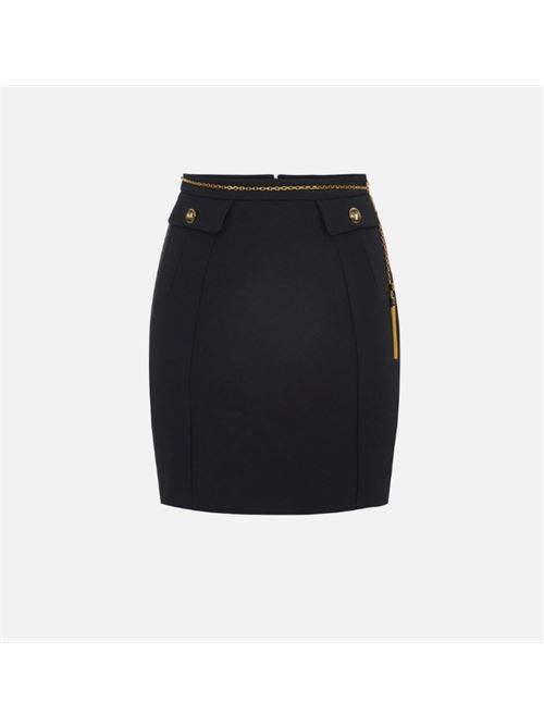 SKIRT WITH JEWEL CHAIN ELISABETTA FRANCHI | GO14857E2110 Nero